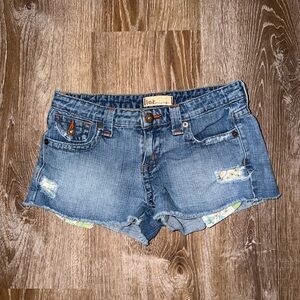 Hollister Distressed Blue Jean Shorts